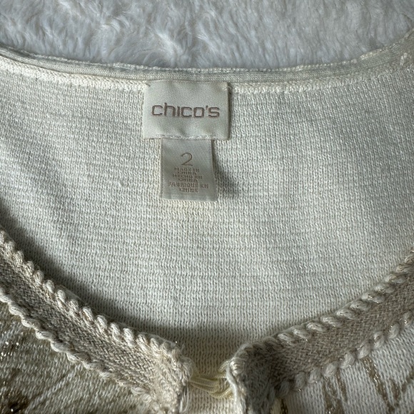 Chico's Cream Knit Top - Picture 3 of 11